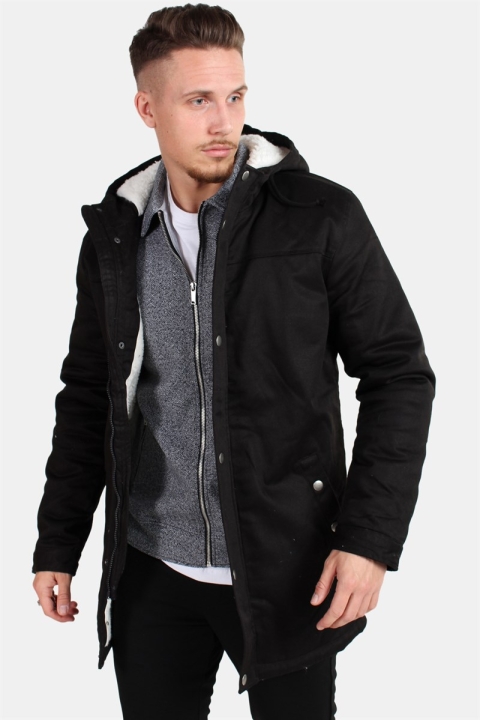 ONLY & SONS ALEX TEDDY PARKA JACKET Black