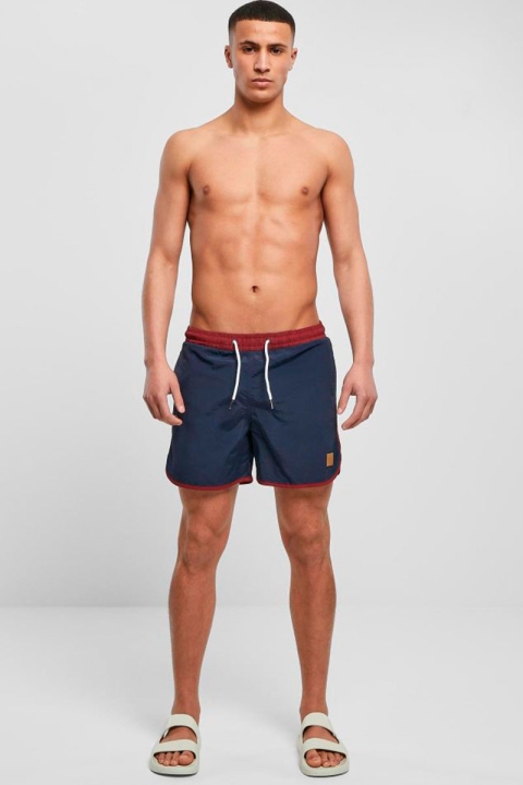 Urban Classics Retro Badeshorts White/Midnight Navy