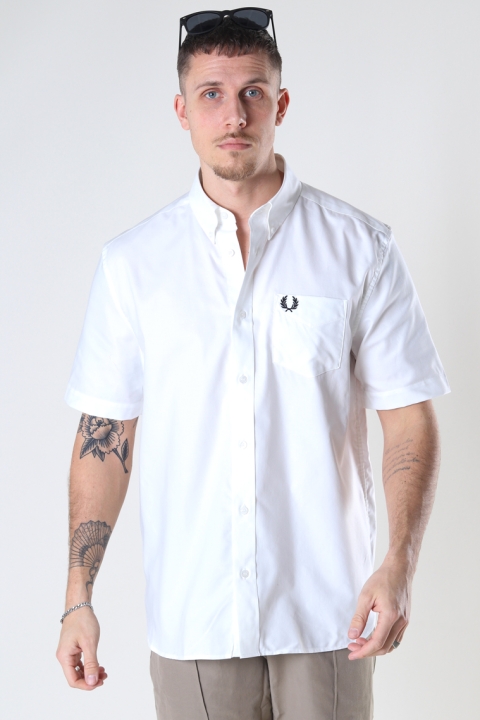 Fred Perry S/S OXFORD SHIRT 100 White