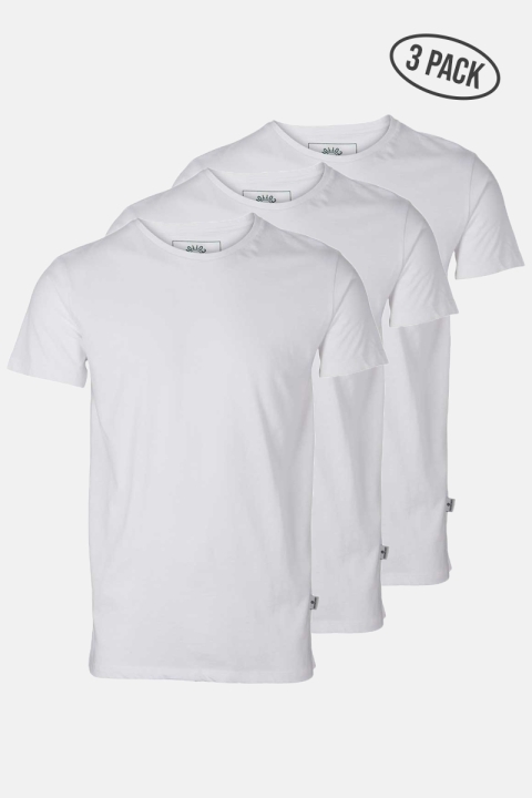 Kronstadt Elon Recycled cotton 3-pack t-shirt White/White/White