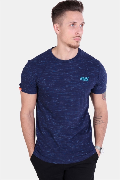 Superdry Orange Label Vintage Embroider T-shirt Beach Blue Space Dye