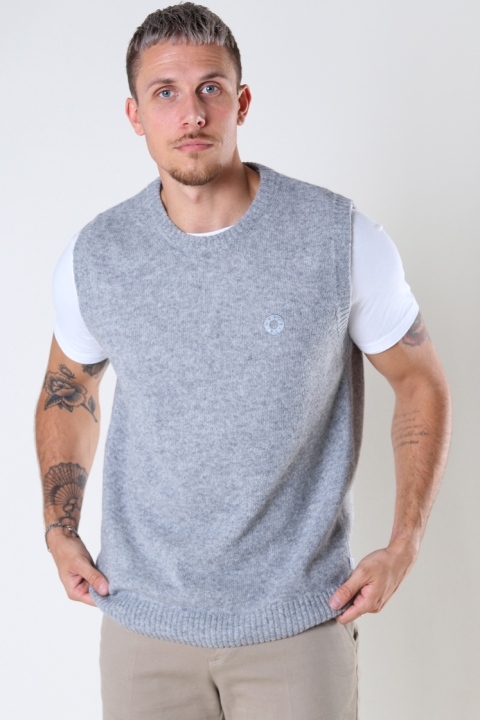 Woodbird Karl Wool Vest Grey