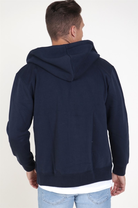 Jack & Jones Soft Sweatshirts Zip Hood Navy Blazer