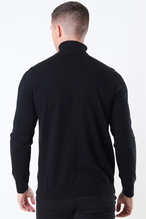 Selected BERG ROLL NECK Black