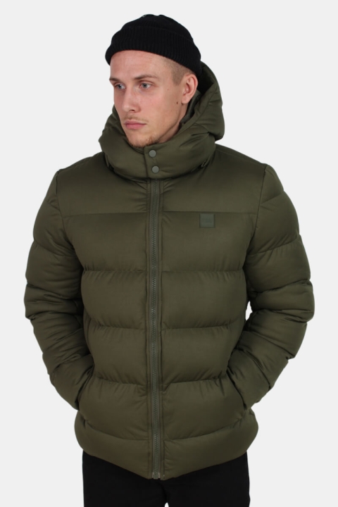 Urban Classics Hooded Boxy Puffer Jacket Olive