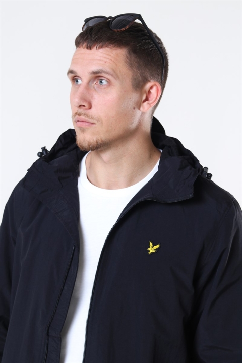 Lyle & Scott Zip Through Hooded Jacket Jet Black