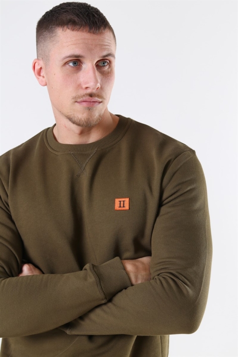 Les Deux Dark Oliven Green/Burnt Orange Piece Sweatshirt