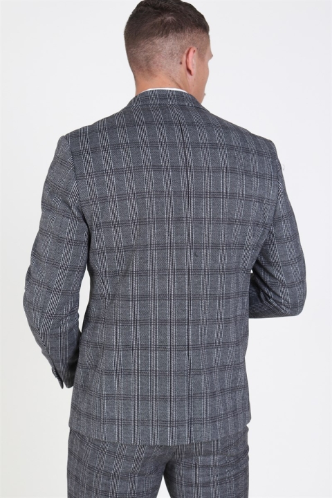 Clean Cut Messi Blazer Grey Checked