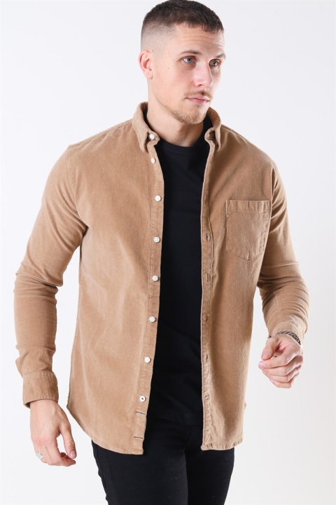 Kronstadt Johan Soft Corduroy Overshirt Khaki