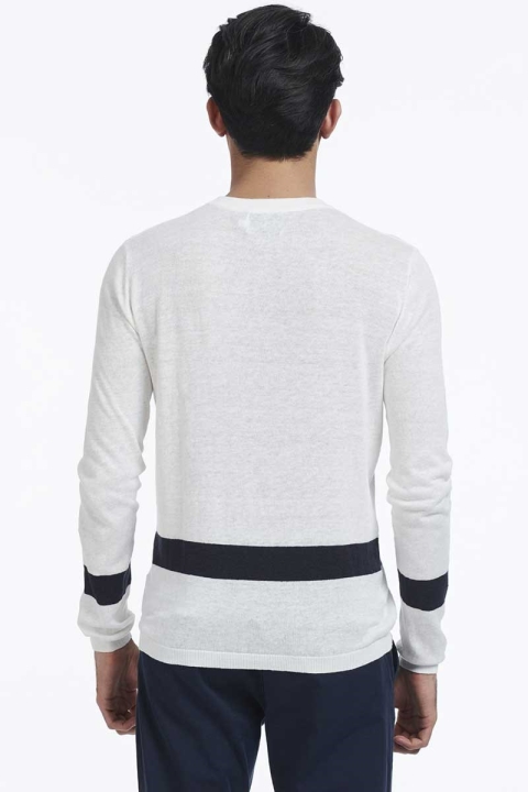 Les Deux Sermine Knit White Navy