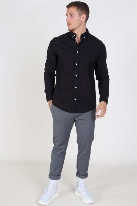 Kronstadt Johan Oxford Washed Shirt Black