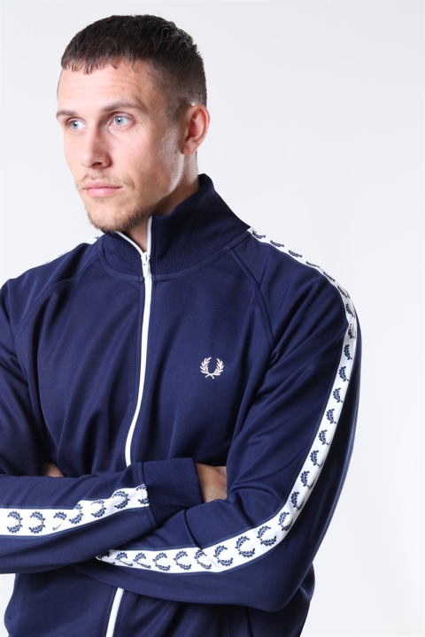 Fred Perry Taped Track Jakke Carbon Blue