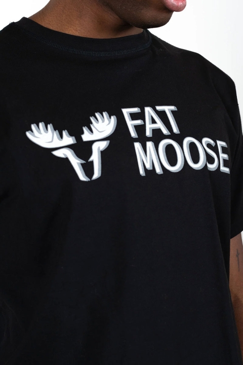 Fat Moose FM Logo Organic Tee Black