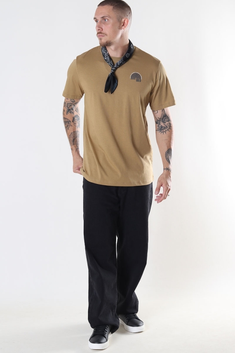 Clean Cut Copenhagen Geo Cotton Tee Dark Khaki