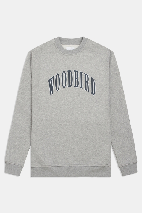 Woodbird Mufti College Sweat Grey Melange