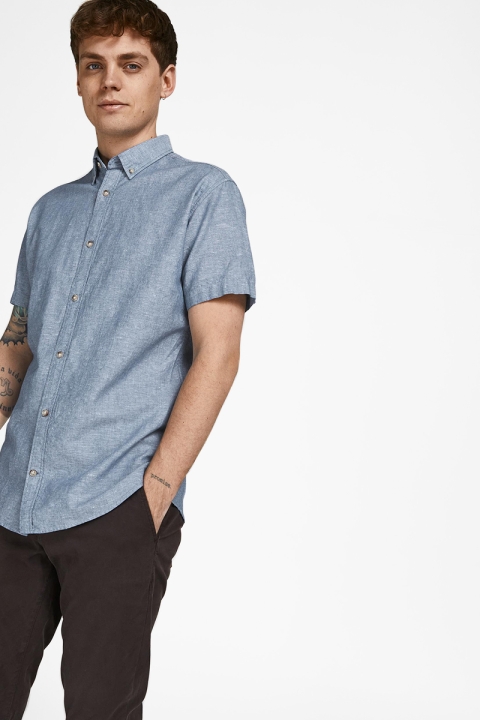 Jack & Jones JJESUMMER SHIRT S/S S22 SN Faded Denim