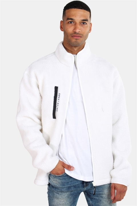 Sweet SKTBS Sherpa Zip Sweatshirts Off White