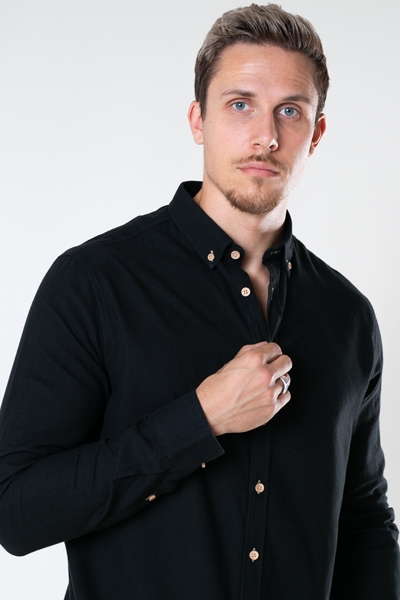 Kronstadt Johan Diego Cotton Shirt Black