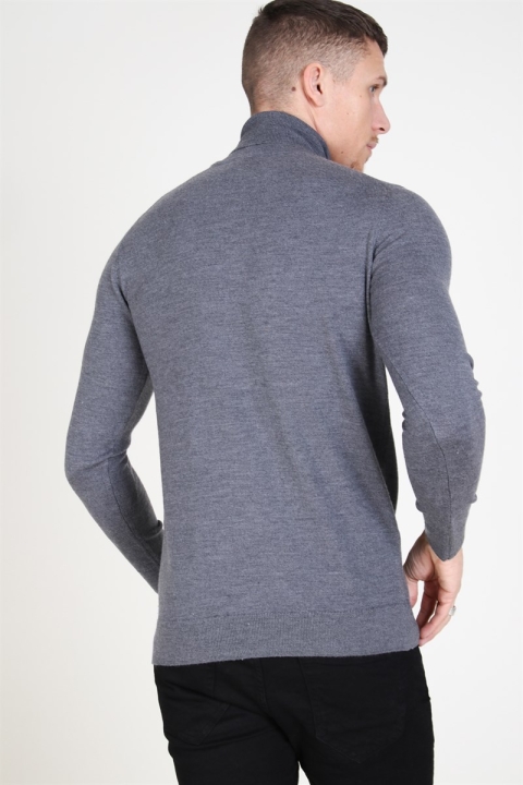 Kronstadt Johannes Merino Rullekrave Knit Anthracite