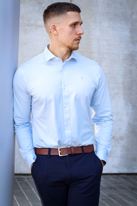 Clean Cut Copenhagen Clean Formal Stretch Shirt LS Light Blue