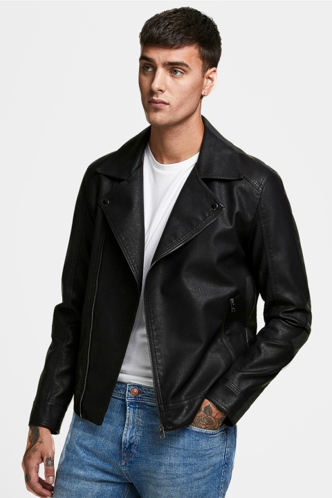 Jack & Jones JORNOLAN BIKER JACKET NOOS NS B-12 BLACK