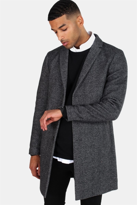 Jack and Jones JPRMorten Wool coat STS Grey Melange