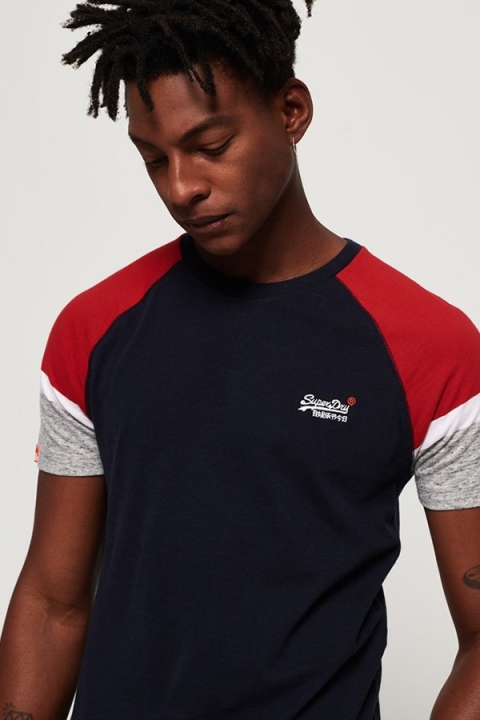 Superdry O L ENG'D Baseball SS T-shirt Beach Navy