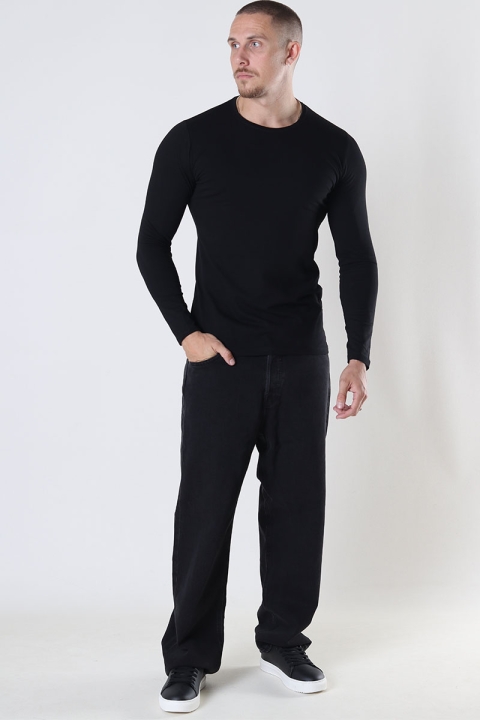 Basic Brand Muscle Fit LS T-shirt Black