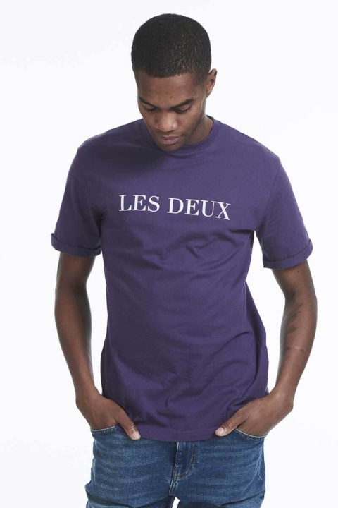 Les Deux T-shirt Dark Purple White