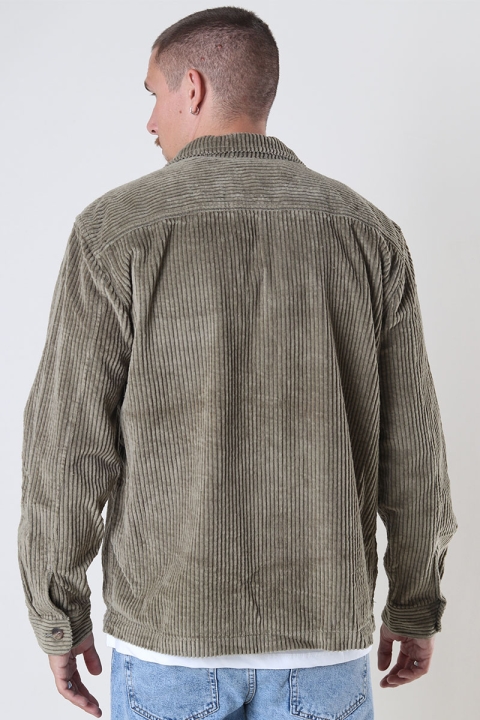 Selected Loose Jake Cord Overshirt Mermaid