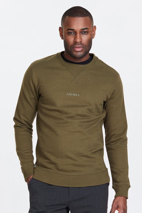 Les Deux Lens Sweatshirt Dark Olive Green