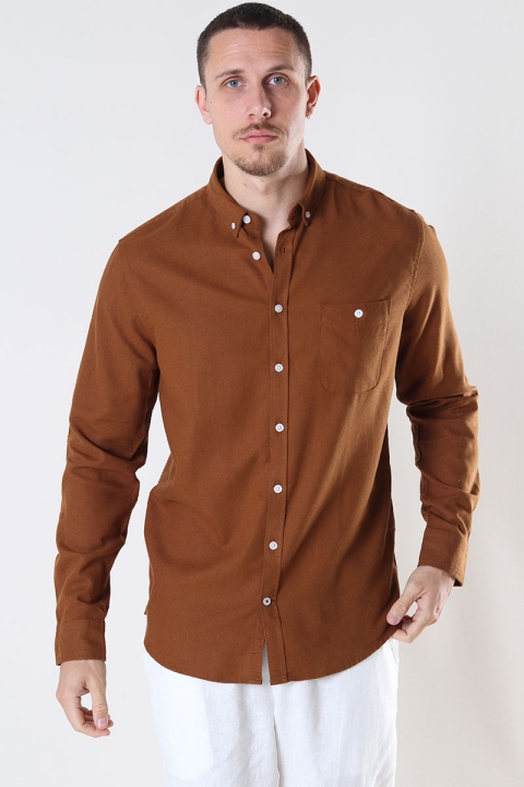 Kronstadt Johan Linen shirt Tobacco