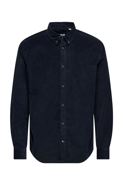 ONLY & SONS Michael Regular Fit Stretch Cord Shirt LS Navy Blazer