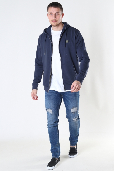 Clean Cut Copenhagen Basic Organic Zip Hood Navy