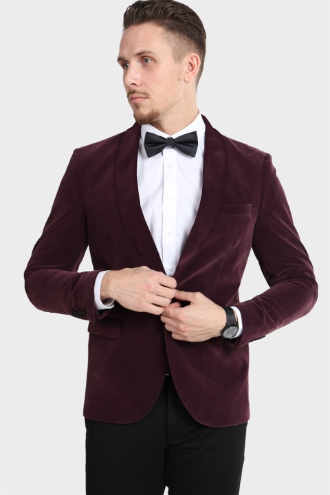 Only & Sons Teo Slim Velour Blazer Fudge