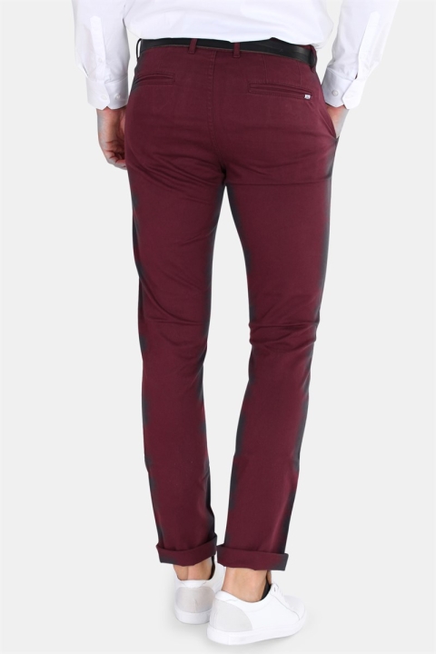 Kronstadt Daniel Stretch Chino Pants Dark Bordeaux