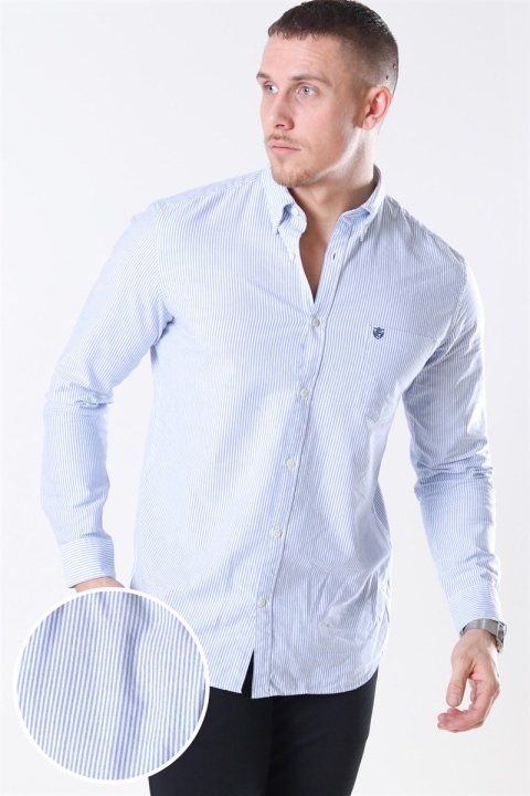 Selected Collect Shirt White/Light Blue Stripe