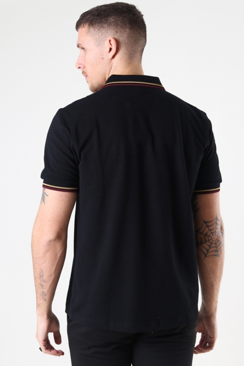 Fred Perry TWIN TIPPED FP SHIRT N04 BLK/1964GLD/AUBG