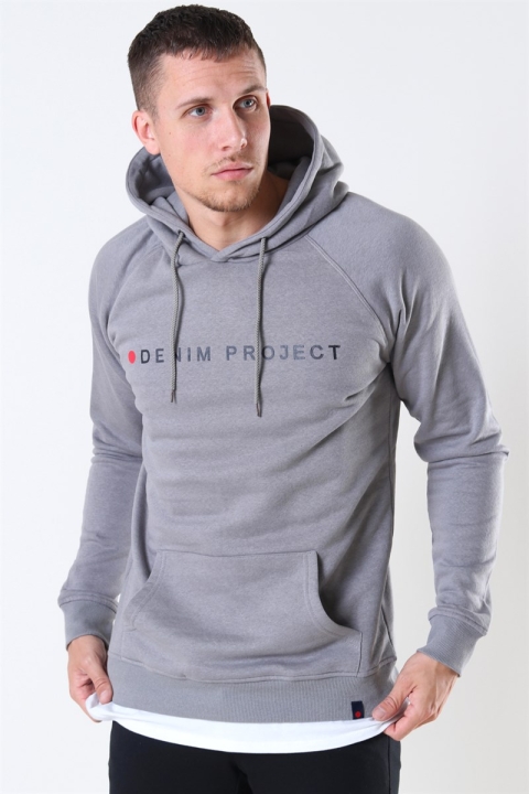 Denim Project Logo Hoodie Mid Grey