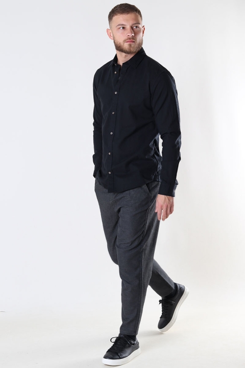 Jack & Jones Summer Linen Shirt LS Black