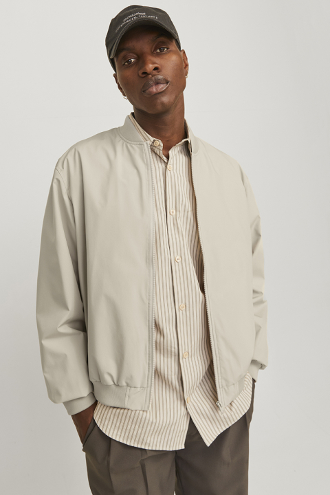 Jack & Jones Charge Oversize Bomber Jacket  Moonbeam