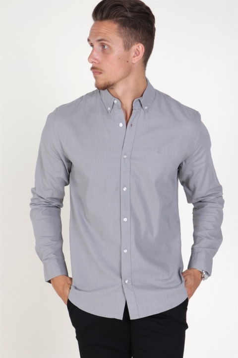 Clean Cut Copenhagen Cotton Linen Shirt Light Grey