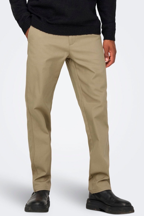 ONLY & SONS EDGE LOOSE CHINOS PANT Chinchilla