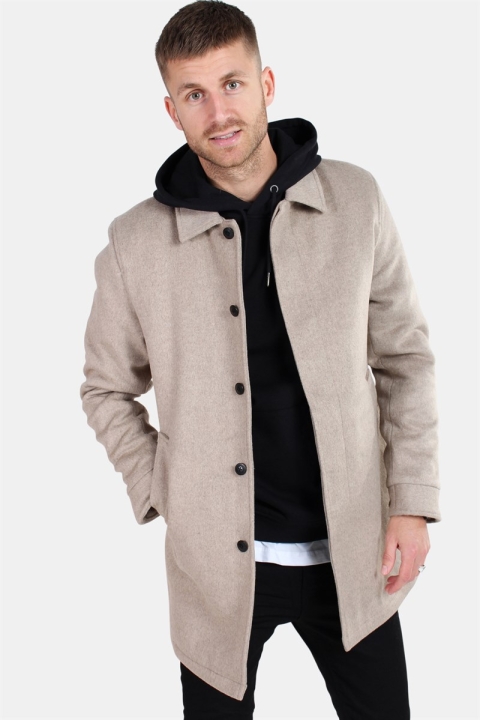 Just Junkies Jack Wool coat Dark Sand