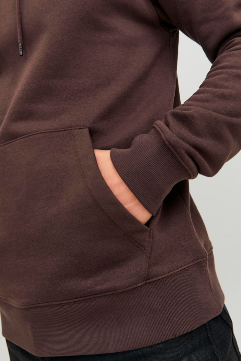 Jack & Jones Star Basic Sweat Hood Seal Brown