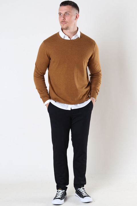 Jack & Jones EMIL KNIT CREW NECK Rubber