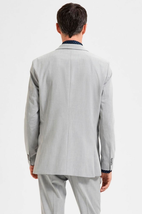 Selected Slim Liam Flex Blazer Light Grey Melange