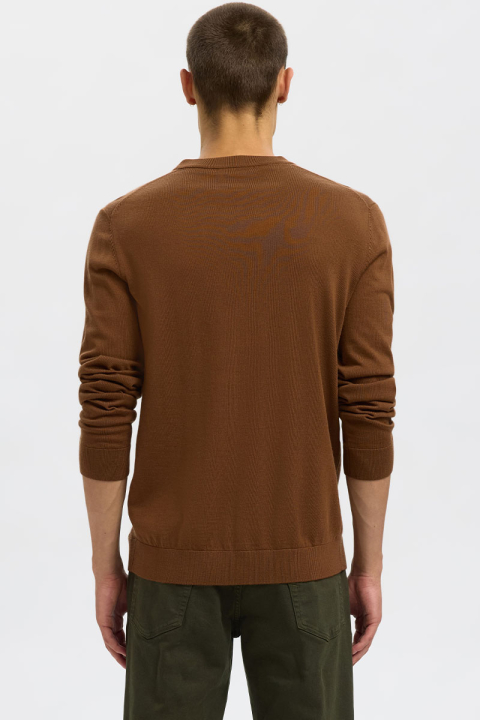 Selected Tray LS Merino Knit Crew Neck Soft Silt
