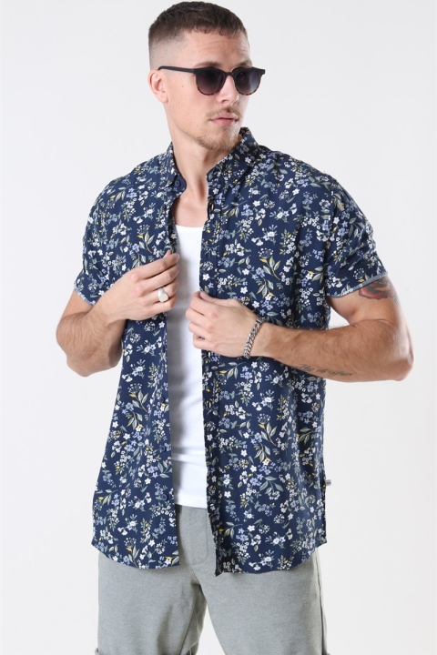 Kronstadt Johan Exotic S/S Shirt Navy 6