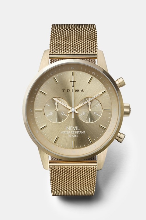 Triwa Gold Nevil Watch Gold Mesh